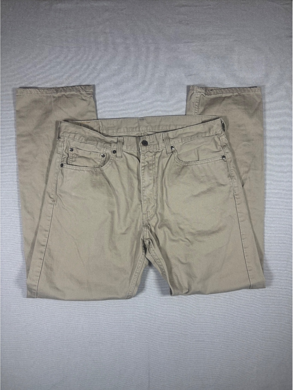 Levi's 505 Regular Fit Straight Leg Khaki Pants Mens Size 36x32